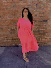 Load image into Gallery viewer, The Coral Breeze Midi Dress