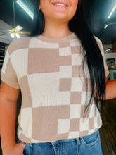 Load image into Gallery viewer, Checkmate Chic Knit Top