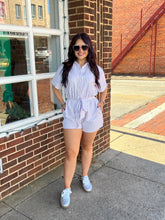 Load image into Gallery viewer, The Lavender Stripe Breezy Romper