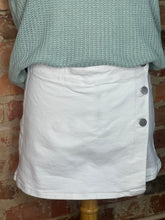Load image into Gallery viewer, Clean White Wrap Risen Skort
