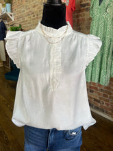 Load image into Gallery viewer, White Ruffle Charm Top