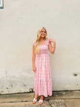 Load image into Gallery viewer, Sweet Picnic Red Gingham Midi Dress
