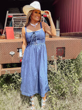 Load image into Gallery viewer, Maxi denim dress

