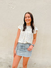 Load image into Gallery viewer, Railway Striped Denim Mini Skirt
