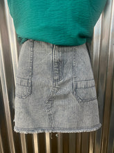 Load image into Gallery viewer, Railway Striped Denim Mini Skirt
