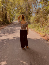 Load image into Gallery viewer, The Sweetheart Plaid Tie Top
