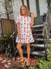 Load image into Gallery viewer, Cream Floral Entro Dress
