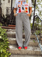 Load image into Gallery viewer, Black white gingham pants
