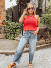 Load image into Gallery viewer, Red Ribbed Tank Top
