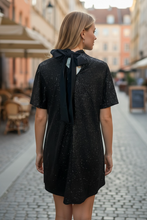 Load image into Gallery viewer, The Midnight Bow-Back Party Dress
