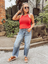 Load image into Gallery viewer, Red Ribbed Tank Top
