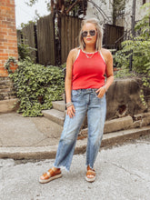 Load image into Gallery viewer, Red Ribbed Tank Top

