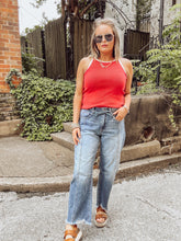 Load image into Gallery viewer, Red Ribbed Tank Top
