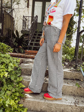 Load image into Gallery viewer, Black white gingham pants
