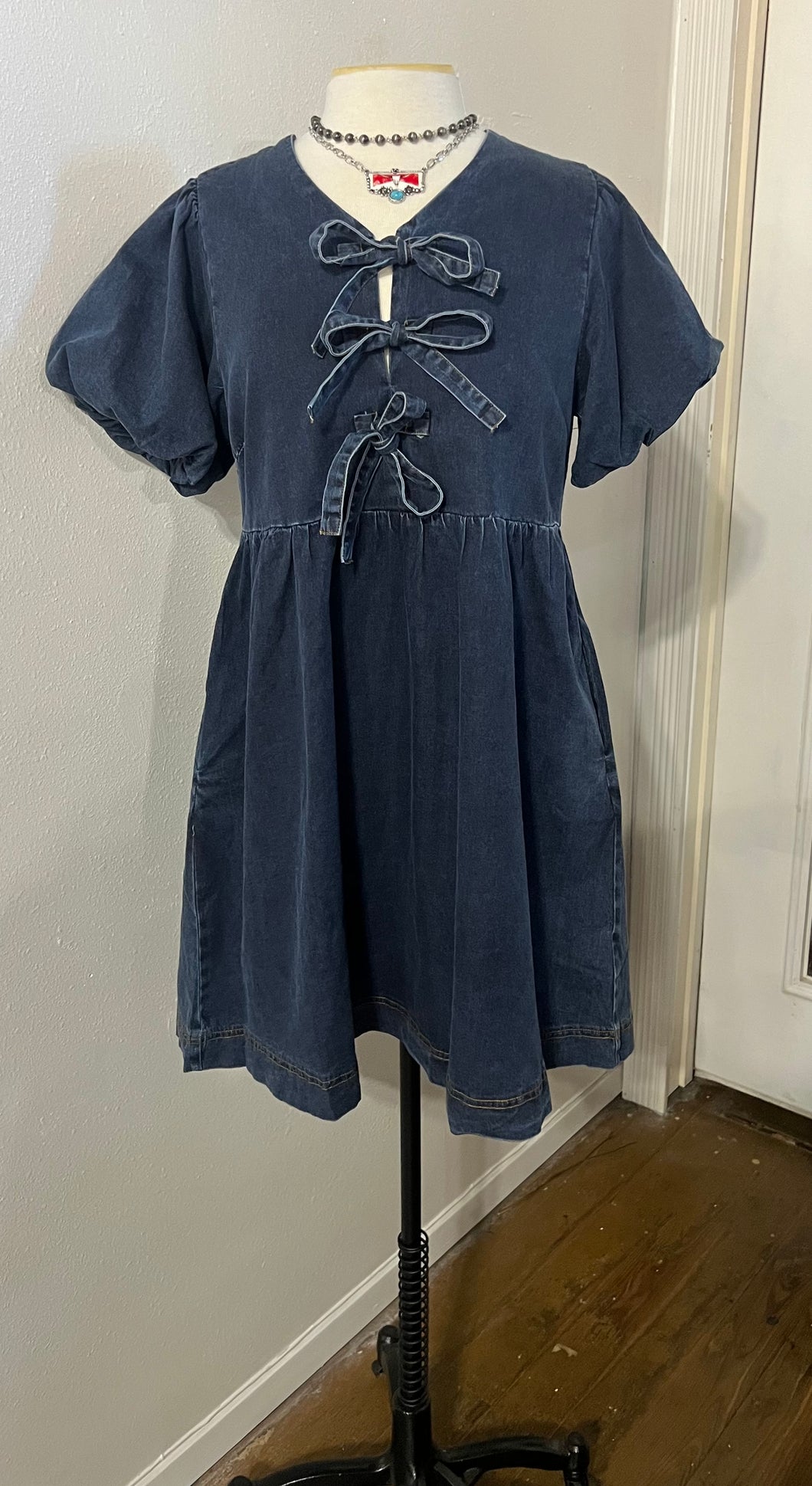 Denim Babydoll Dress