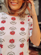 Load image into Gallery viewer, Cream Floral Entro Dress
