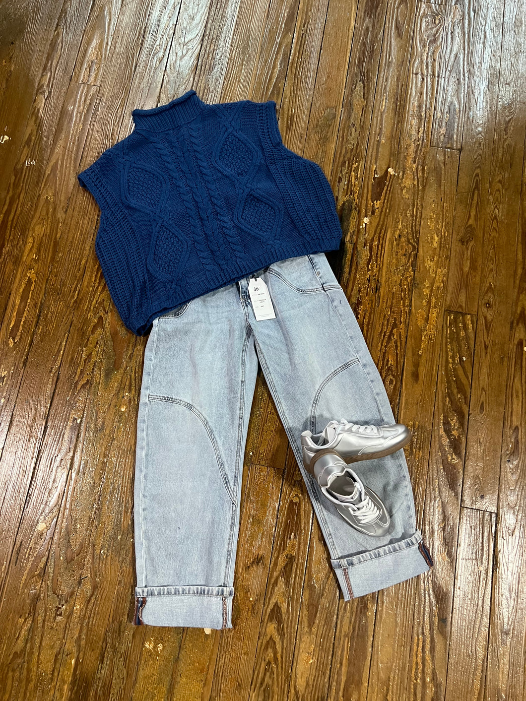 Sleeveless Deep Blue Sweater