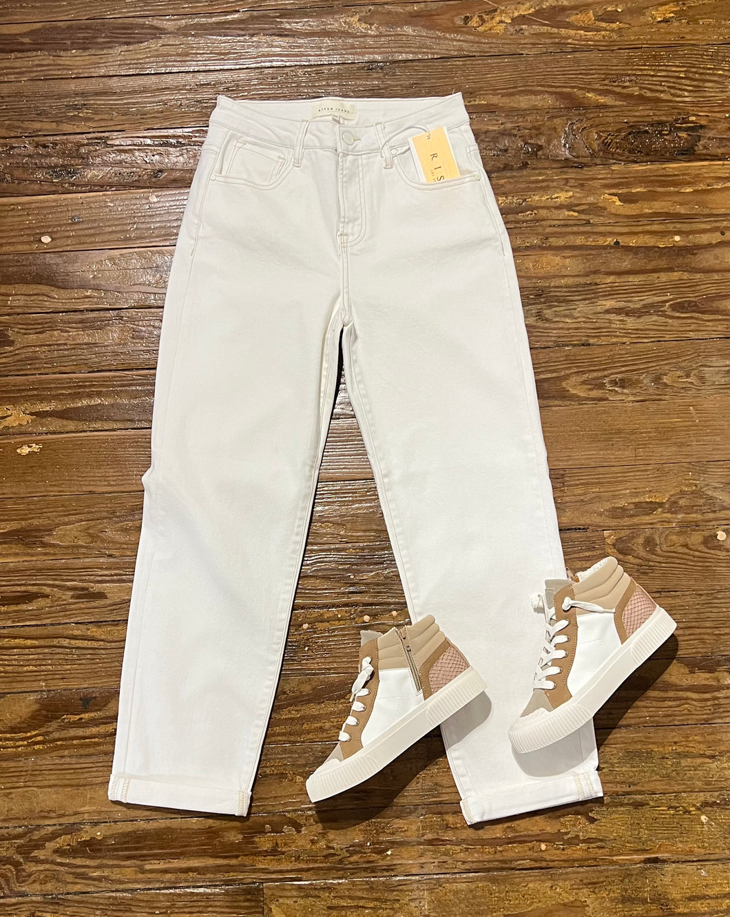 Risen Jean - White straight leg