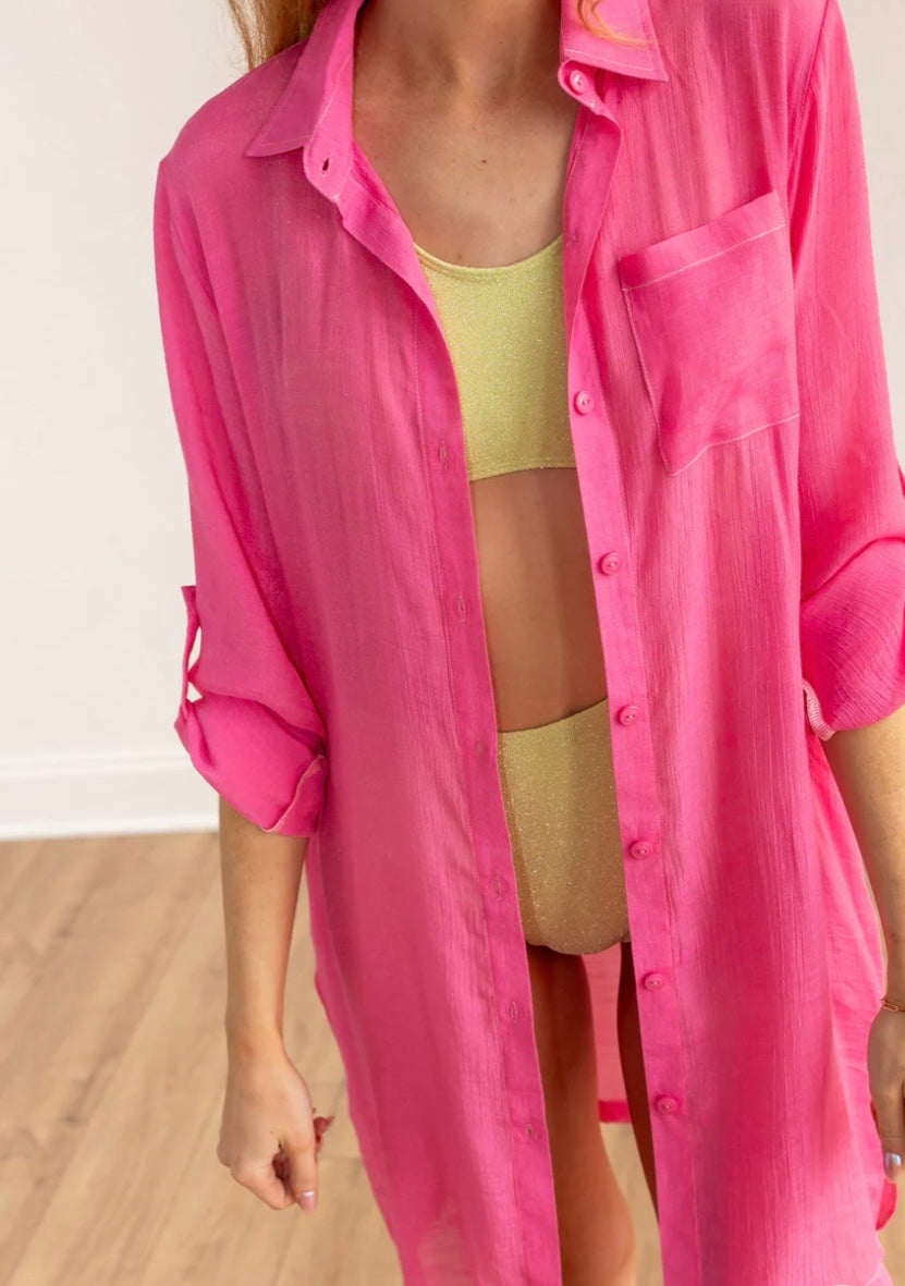 Barefoot Bliss Pink Cover-Up