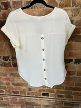 Load image into Gallery viewer, Cream Short Sleeve Top
