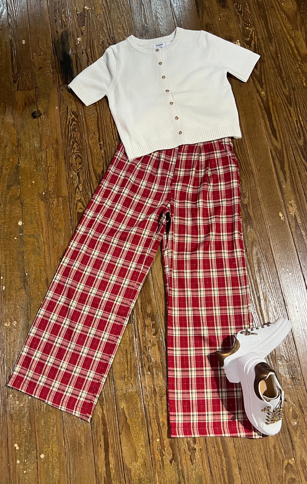 Plaid Print Trousers