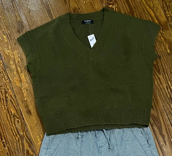 Olive Short Sleeved Sweater