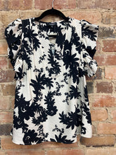 Load image into Gallery viewer, The Black and Ivory Blossom Top
