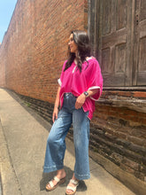 Load image into Gallery viewer, Harbor Line Wide Leg Cropped Jeans
