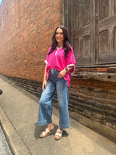 Load image into Gallery viewer, Harbor Line Wide Leg Cropped Jeans
