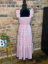 Load image into Gallery viewer, Sweet Picnic Red Gingham Midi Dress
