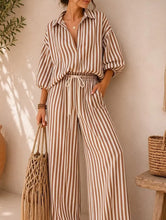 Load image into Gallery viewer, Easy Does It Striped Set – Cream
